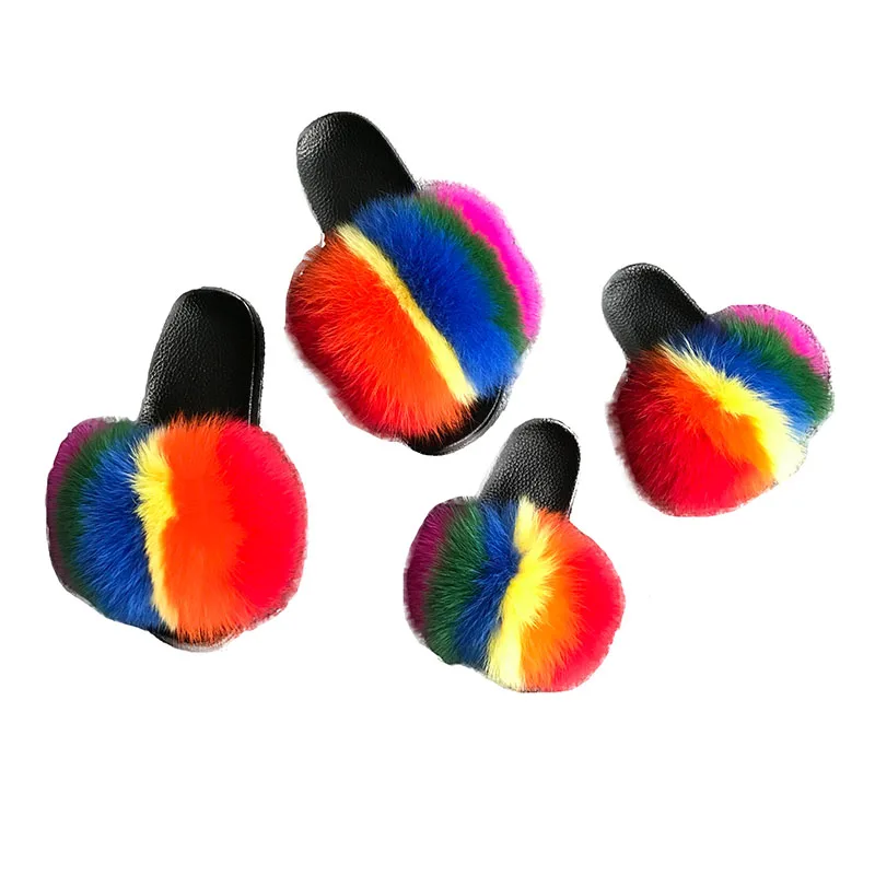 New Trending Holiday Beach Adult And Child Fluffy Genuine Fur Luxury STyle Kids Real Fox Fur Slides, Picture
New Trending Holiday Beach Adult And Child Fluffy Genuine Fur Luxury STyle Kids Real Fox Fur Slides, Picture