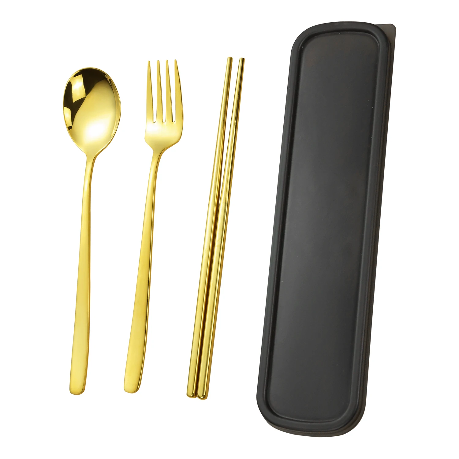 hot sale high quality royal luxury outdoor personal stainless steel camping travel gold cutlery set with black case, Customized
hot sale high quality royal luxury outdoor personal stainless steel camping travel gold cutlery set with black case, Customized