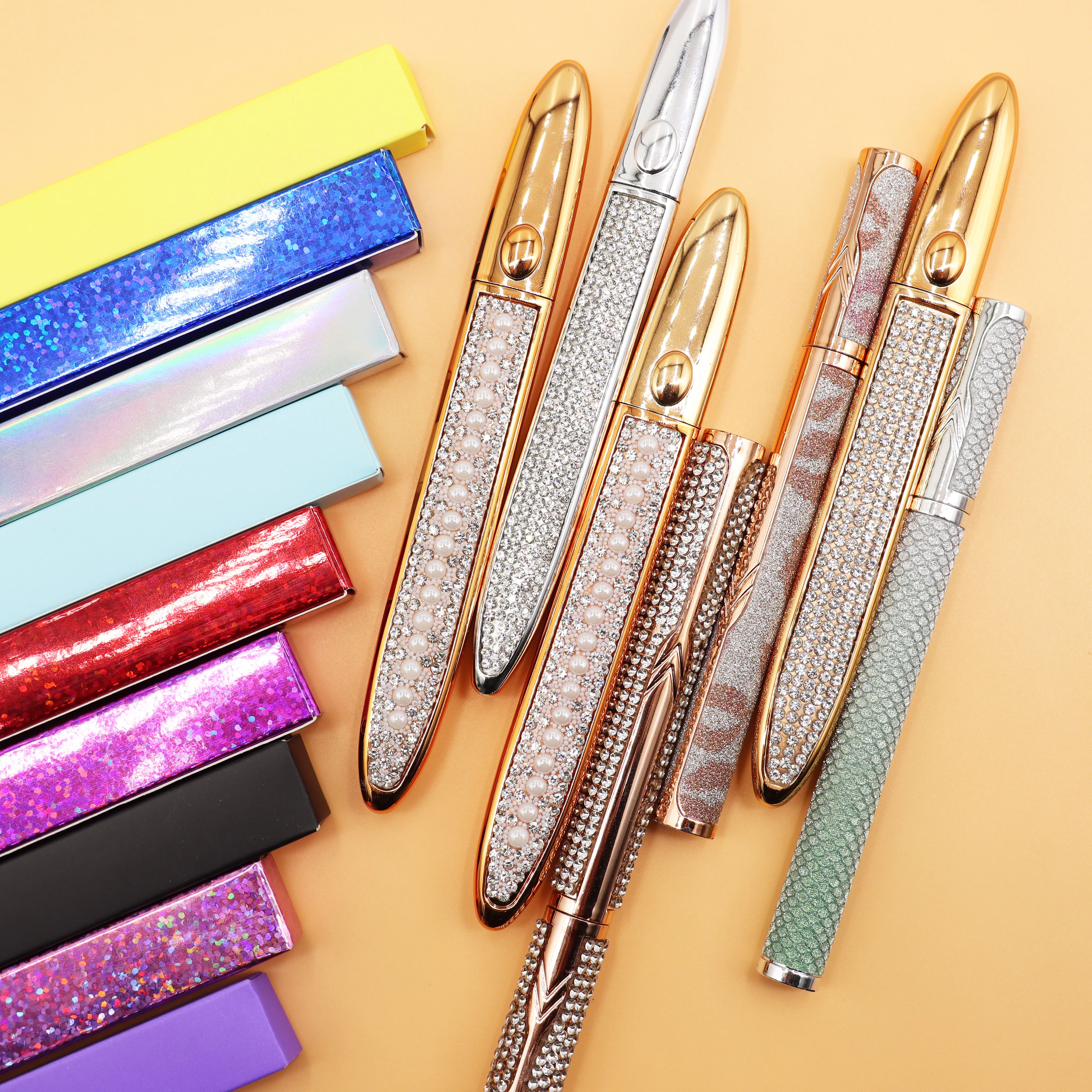 Best selling customized no glue waterproof eyeliner glue pen set cosmetics oem colorful magic adhesive eyeliner, Customized color
Best selling customized no glue waterproof eyeliner glue pen set cosmetics oem colorful magic adhesive eyeliner, Customized color
