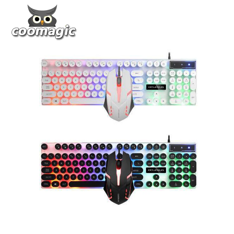 Wholesale retro punk luminous multi-function wired gaming keyboard and mouse combination, Platinum, gray
Wholesale retro punk luminous multi-function wired gaming keyboard and mouse combination, Platinum, gray