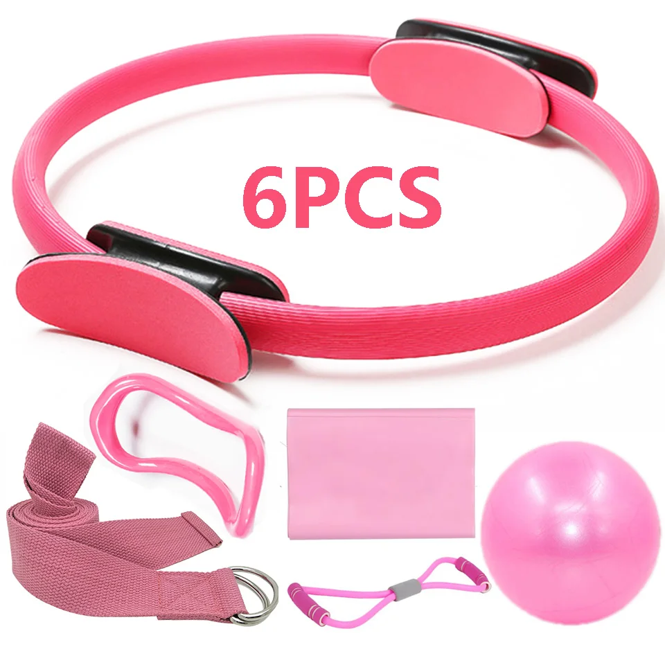 6 pcs Magic Ring Yoga Fitness Muscle Trainer Pilates Circle Exercise Accessories Gym Home Comprehensive Training Device, Purple/pink/blue
6 pcs Magic Ring Yoga Fitness Muscle Trainer Pilates Circle Exercise Accessories Gym Home Comprehensive Training Device, Purple/pink/blue