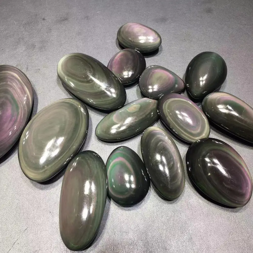 Wholesale Natural Quartz Gemstone Rainbow Obsidian Hand Palm Stones Crystal Crafts for Healing
Wholesale Natural Quartz Gemstone Rainbow Obsidian Hand Palm Stones Crystal Crafts for Healing