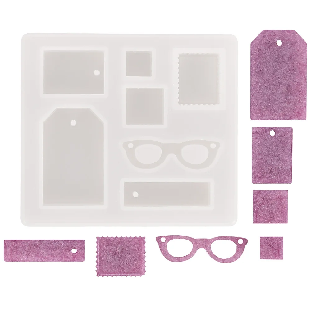 Perforated Glasses Square Tag Collection Pendant Silicone Mould Rectangular Epoxy Mould Material Jewelry Handicraft Tools
Perforated Glasses Square Tag Collection Pendant Silicone Mould Rectangular Epoxy Mould Material Jewelry Handicraft Tools