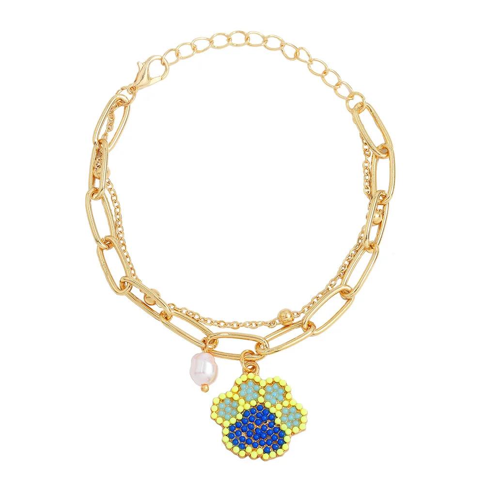 2021 Wholesale Fashion Korean Creative Bracelet Cute Inlay Rice Bead Bear Claw Bracelet Gold Plated Cuban Chain Bracelet
2021 Wholesale Fashion Korean Creative Bracelet Cute Inlay Rice Bead Bear Claw Bracelet Gold Plated Cuban Chain Bracelet