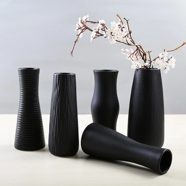 Creative dried flower ceramic vases handicraft decoration pottery interspersed wholesale, Matt black
Creative dried flower ceramic vases handicraft decoration pottery interspersed wholesale, Matt black