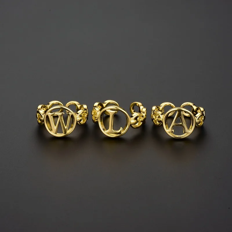 Trendy English Initial 26 Alphabet Letter Adjustable Open Chunky Finger Ring for Female Party Jewelry Gift, Gold
Trendy English Initial 26 Alphabet Letter Adjustable Open Chunky Finger Ring for Female Party Jewelry Gift, Gold