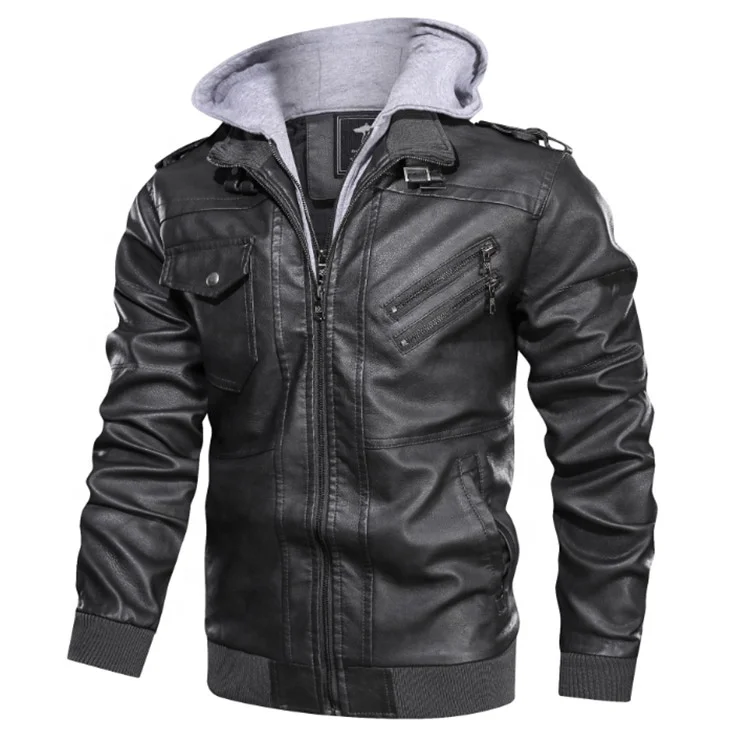 Plus Size Winter Europe and America Hot Selling Men's PU Leather Jacket Coat with Removable Hat, Black,
Plus Size Winter Europe and America Hot Selling Men's PU Leather Jacket Coat with Removable Hat, Black,