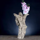 durable solid wooden plant pots indoor Flower Vase folk crafts and gifts