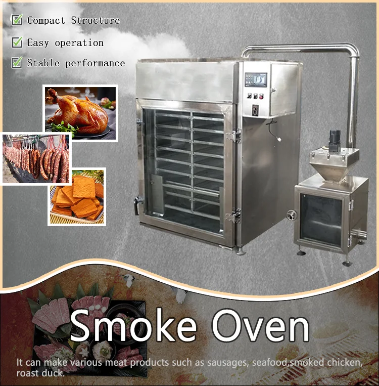 High Speed Fish Smoke Dry Machine for Meat Smoking Wood Chips Smoked Meat Chamber