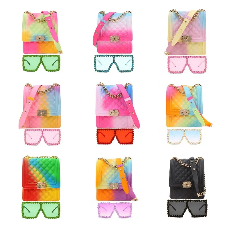GW 2021 summer new collection sets colorful jelly purse matching glitter sunglasses sets for women ladies
GW 2021 summer new collection sets colorful jelly purse matching glitter sunglasses sets for women ladies