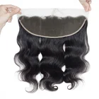 Morein 100% malaysian human hair cuticle aligned virgin 13*4 frontal lace closure hair