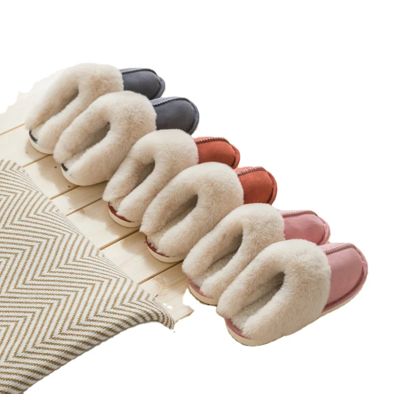 Fall Winter Couple Cotton Women Indoor Non-Slip Warm Pu Leather Quiet Slippers Fluffy Shoes Women's Slippers
Fall Winter Couple Cotton Women Indoor Non-Slip Warm Pu Leather Quiet Slippers Fluffy Shoes Women's Slippers
