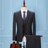 

Royal Blue 3 Pieces Mens Suits Plaid Slim Fit Wedding Suits Groom Tweed Wool Tuxedos for Wedding (Jacket+Pants+Vest)