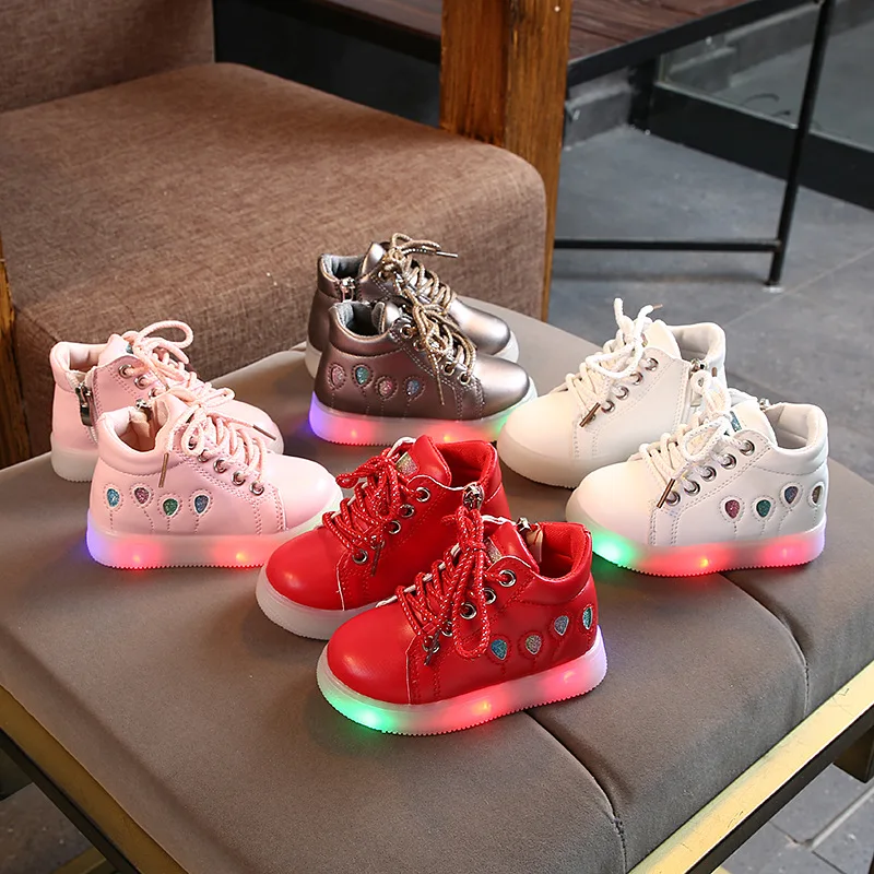 Warm Thicken Kids Boys Zipper Boots Fur Girls Glitter Shoes Winter Children Shoes With Led Lights, As picture
Warm Thicken Kids Boys Zipper Boots Fur Girls Glitter Shoes Winter Children Shoes With Led Lights, As picture