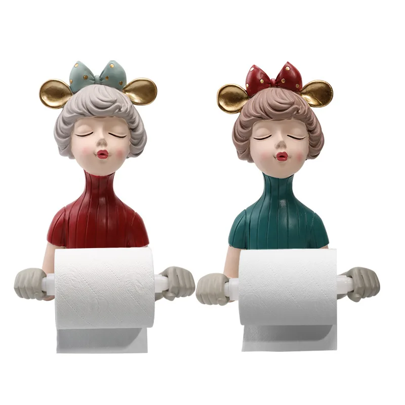 No-perforating girl roll paper tube toilet toilet paper towel holder wall-mounted face towel storage and decoration
No-perforating girl roll paper tube toilet toilet paper towel holder wall-mounted face towel storage and decoration
