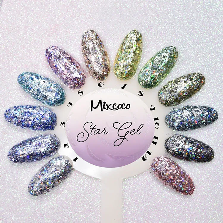 Mixcoco private label nail polish manufacturers star gel high quality long lasting for salon, 12 colors
Mixcoco private label nail polish manufacturers star gel high quality long lasting for salon, 12 colors