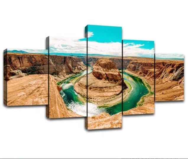 

United States Arizona Colorado River Wall Decor Grand Canyon National Park Horseshoe Bend Landscape Canvas Art Picture