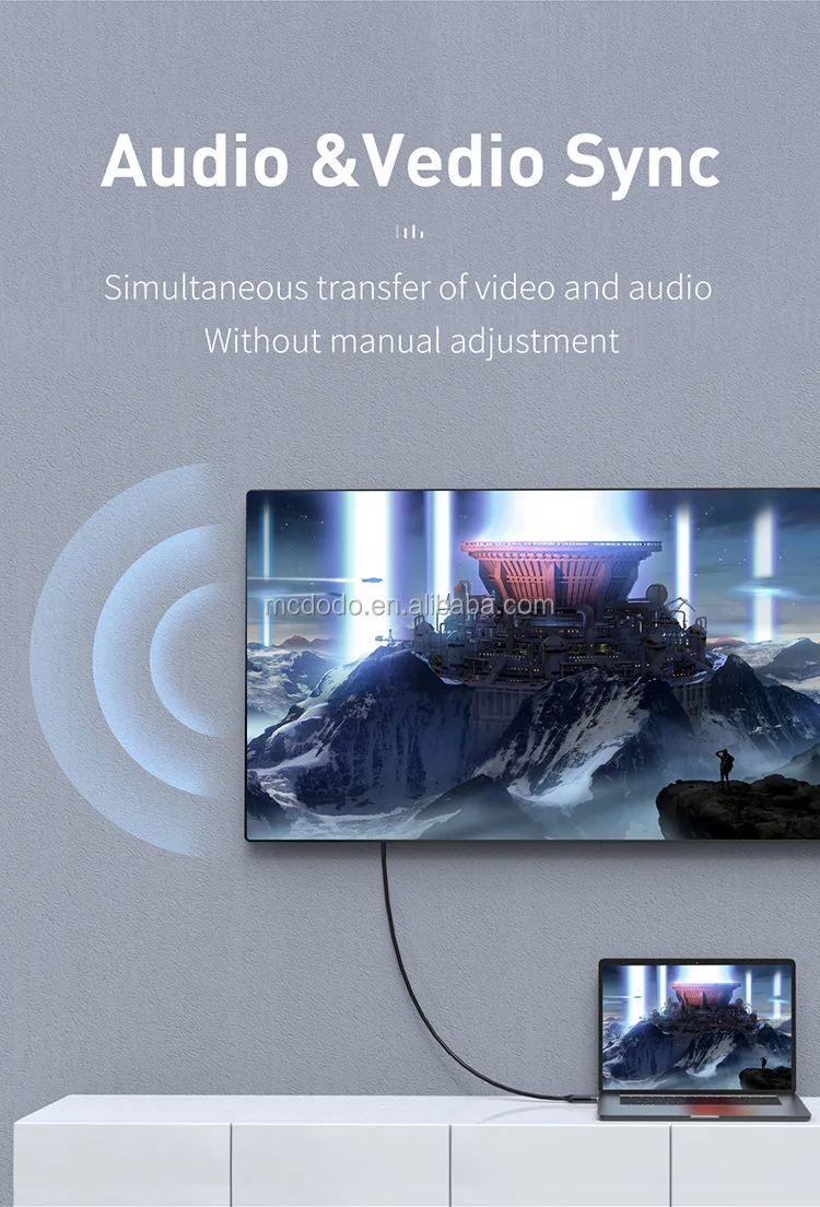 Mcdodo New 2019 Trending Product Aluminum Alloy 1.4 2.0 3840p 2160p 4K Resolution HD-MI to HD-MI Nylon Cable Ps2 Ps3 Ps4 Hdtv - ANKUX.COM