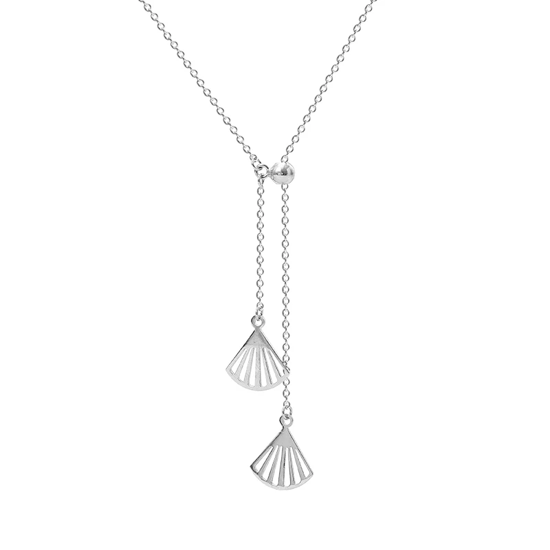 Wholesale Silver Jewelry Fashion Hollow Fan shaped Charm design Adjustable Chain Necklace
Wholesale Silver Jewelry Fashion Hollow Fan shaped Charm design Adjustable Chain Necklace