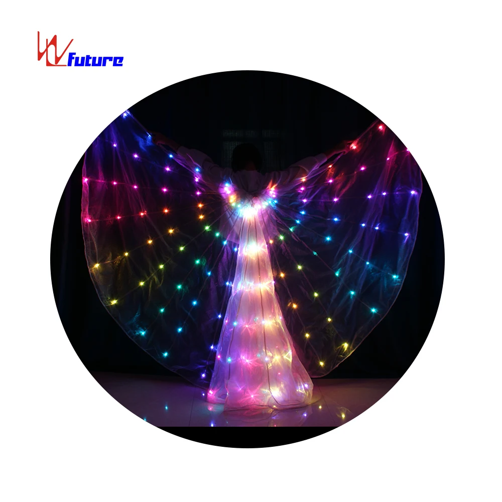 Butterfly led programmable dmx belly dance isis wings for dancing