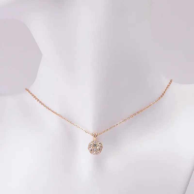 YN10059 Italina Vintage Crystal Ball Pendant Rhinestone Rose Gold Plated Brass Chain Charm Necklace Jewelry Manufacture, Pink
YN10059 Italina Vintage Crystal Ball Pendant Rhinestone Rose Gold Plated Brass Chain Charm Necklace Jewelry Manufacture, Pink
