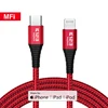 For iPhone USB Cable Charger 3ft 6ft 10ft Nylon Braided 2.4A 3A For iPhone Charging Cable 1m 1.5m 2m Data Charger Cable USB Cord