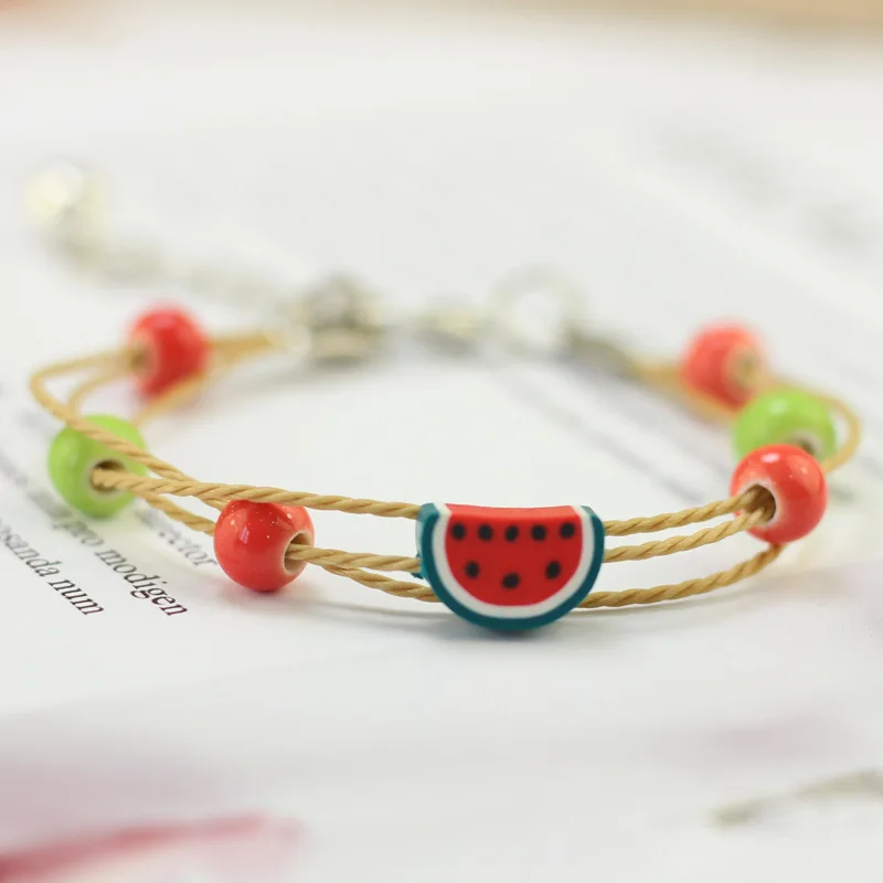 summer 2022 Minimalist Cartoon Clay Ceramics Bracelet Cute Fruit Animal Clay Beads Bracelet
summer 2022 Minimalist Cartoon Clay Ceramics Bracelet Cute Fruit Animal Clay Beads Bracelet