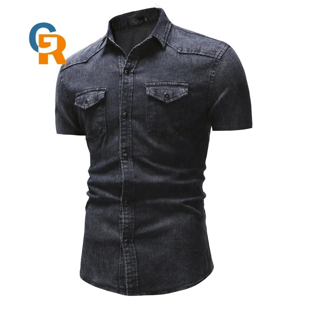 100% brand new customized men's fashion short sleeve retro western denim casual shirt
100% brand new customized men's fashion short sleeve retro western denim casual shirt
