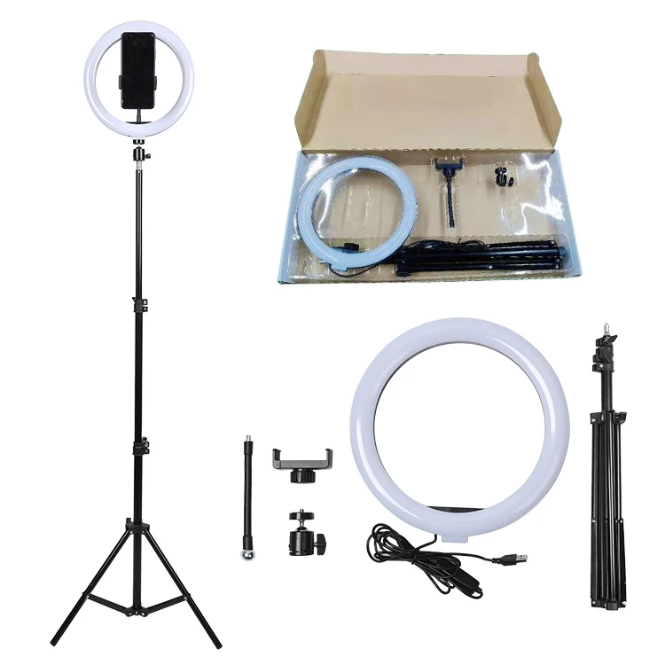 Professional For Live Stream Photography USB Recharging 10 Inch 12 Inch LED Circle Ring light, Black
Professional For Live Stream Photography USB Recharging 10 Inch 12 Inch LED Circle Ring light, Black