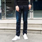 Most popular men's black breathable jeans slim stretch pants