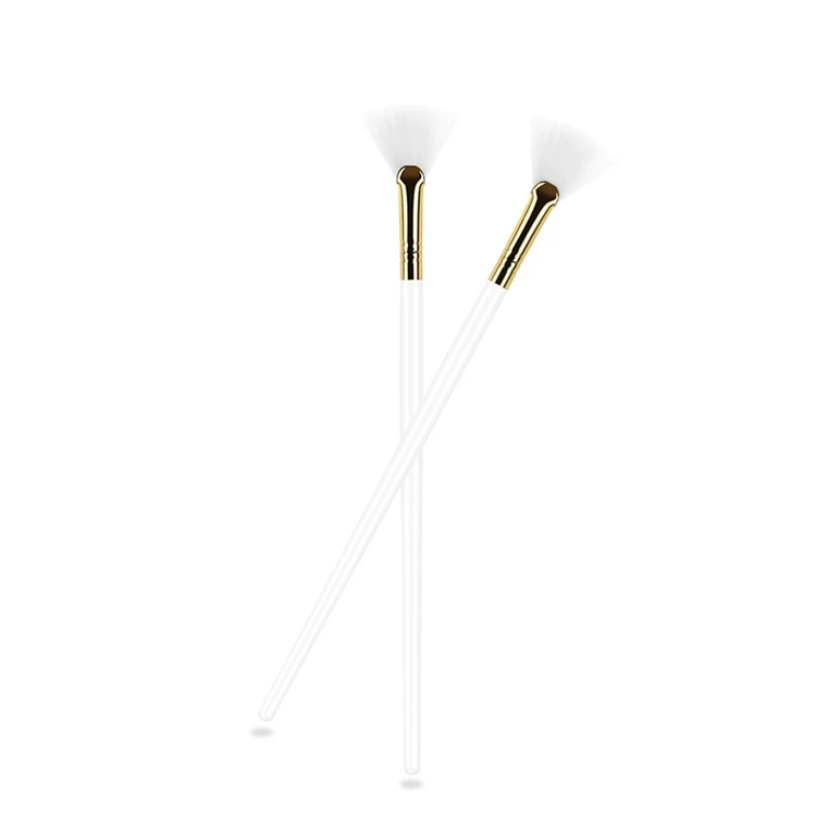 Cute White Vegan Hair Small Fan Highlight Make up Brush Private Label Facial Fan Brush 
Cute White Vegan Hair Small Fan Highlight Make up Brush Private Label Facial Fan Brush