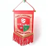 Custom Sublimation Transfer Printing Sports Club Logo Satin Hanging Car Pennant Flags with Tassels