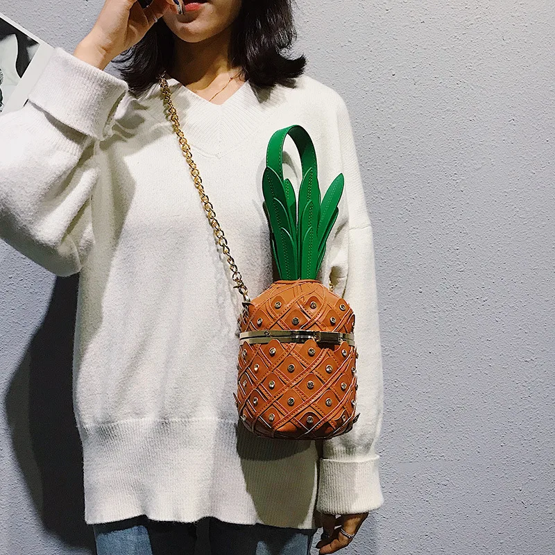 ST-0853 New Rivet Fashion Personality Pineapple Bun Buckle Chain Stitching Worn Mini Unique Summer Handbags, Multi color
ST-0853 New Rivet Fashion Personality Pineapple Bun Buckle Chain Stitching Worn Mini Unique Summer Handbags, Multi color