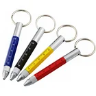 Custom Logo Multi Function Mountaineering Keychain Metal Body Ballpoint Pen With Stylus