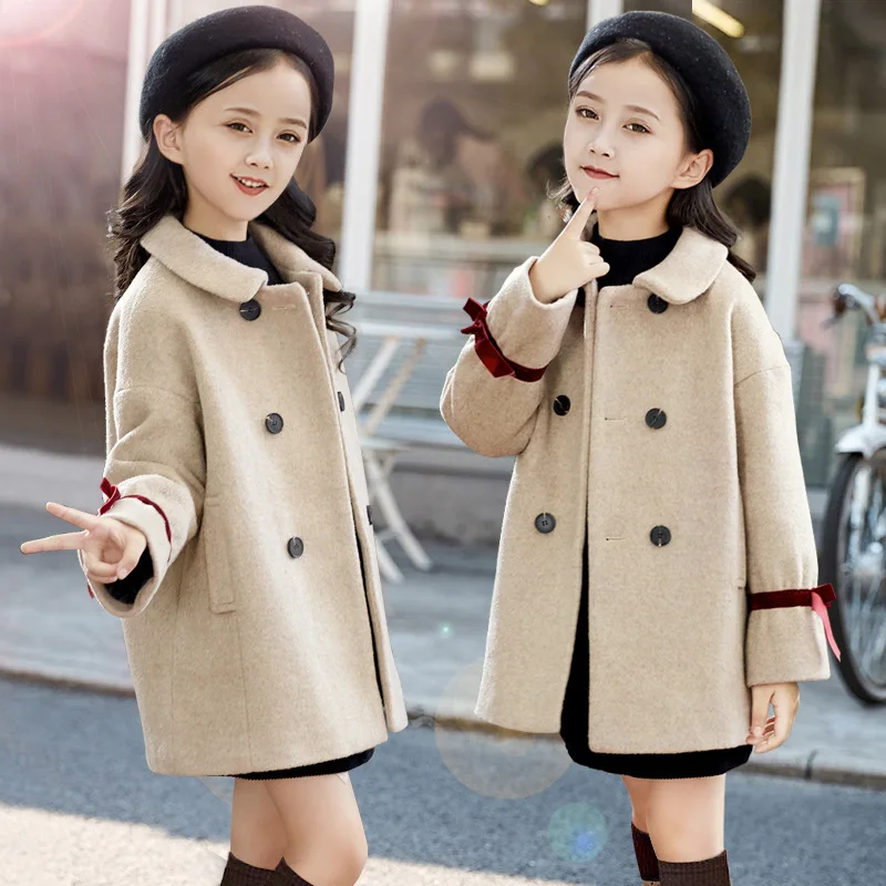 Hot-selling beautiful clothing solid color girls' woolen coat jacket trendy, Beige red wine
Hot-selling beautiful clothing solid color girls' woolen coat jacket trendy, Beige red wine