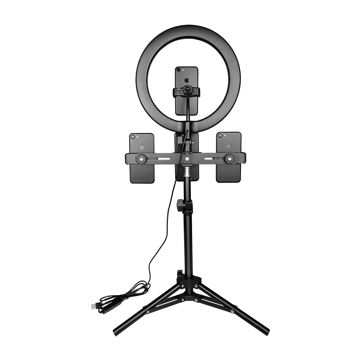 YELANGU Popular LED Selfie Ring Light + Light Stand + Three Position Mobile Phone Clip Tabletop Live Vlogging Video Light Kits
YELANGU Popular LED Selfie Ring Light + Light Stand + Three Position Mobile Phone Clip Tabletop Live Vlogging Video Light Kits