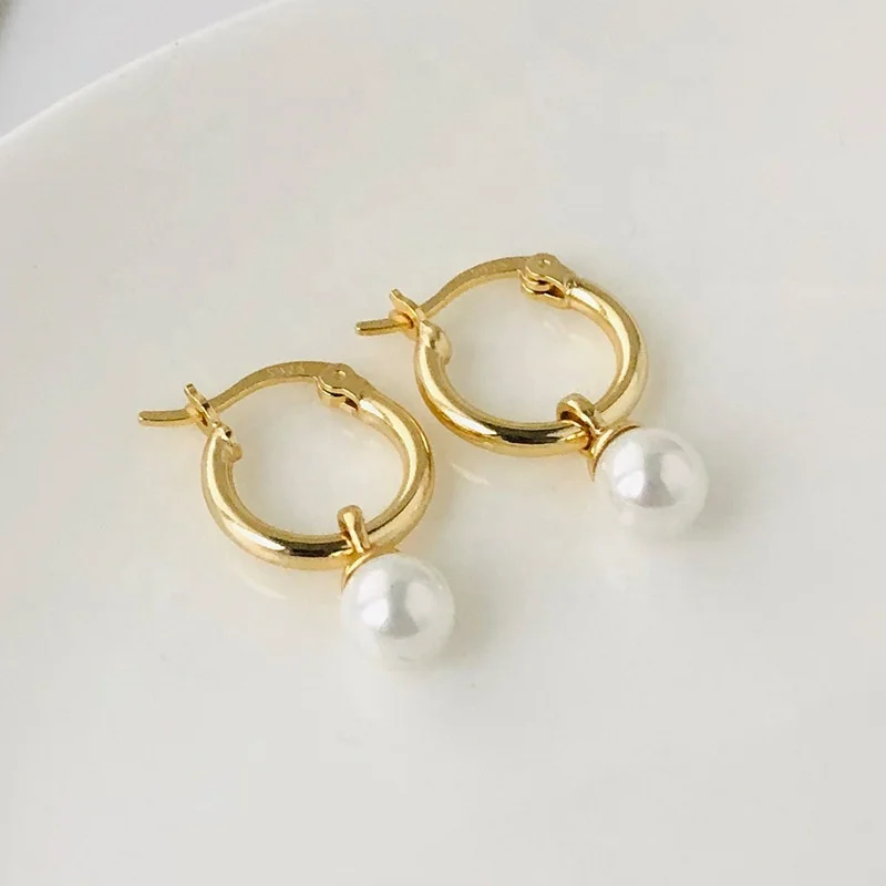 New Arrival 925 Sterling Silver Pearl Pendant Hoop Earring Geometric S925 Sterling Silver Circle Hoop Pearl Earring
New Arrival 925 Sterling Silver Pearl Pendant Hoop Earring Geometric S925 Sterling Silver Circle Hoop Pearl Earring