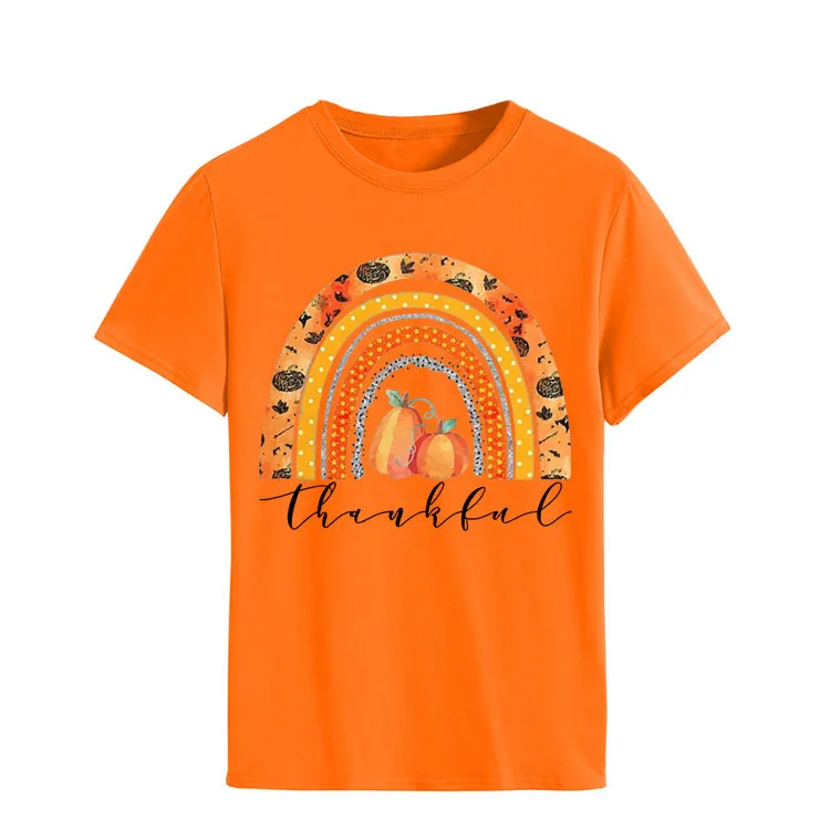 2021 USA Exquisite Halloween Jacket With Thankful Letter Printed Pumpkin Short Sleeved Shirt For Women Free Shipping
2021 USA Exquisite Halloween Jacket With Thankful Letter Printed Pumpkin Short Sleeved Shirt For Women Free Shipping