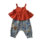 2019 2pcs boutique children girl vintage clothing wholesale baby