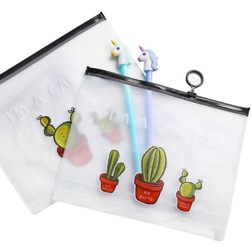 Cactus pattern transparent waterproof file High-capacity Stick out a mile custom pencil bag case pouch
Cactus pattern transparent waterproof file High-capacity Stick out a mile custom pencil bag case pouch