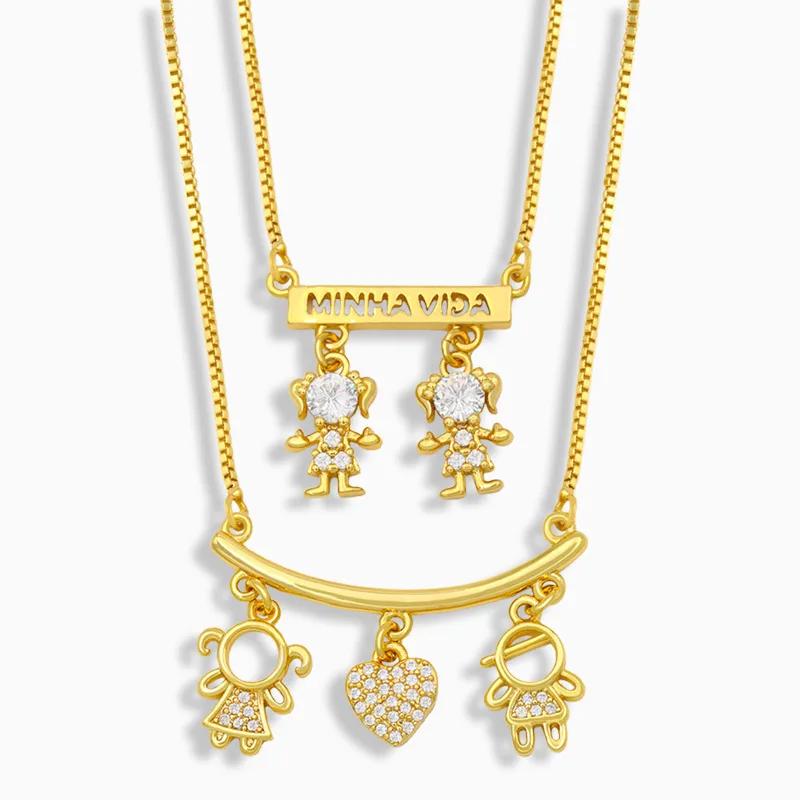 2021 New Couple Necklace Cute Boy Girl Micro-Inlaid Zircon Pendant Necklace Jewelry, Gold color necklace
2021 New Couple Necklace Cute Boy Girl Micro-Inlaid Zircon Pendant Necklace Jewelry, Gold color necklace