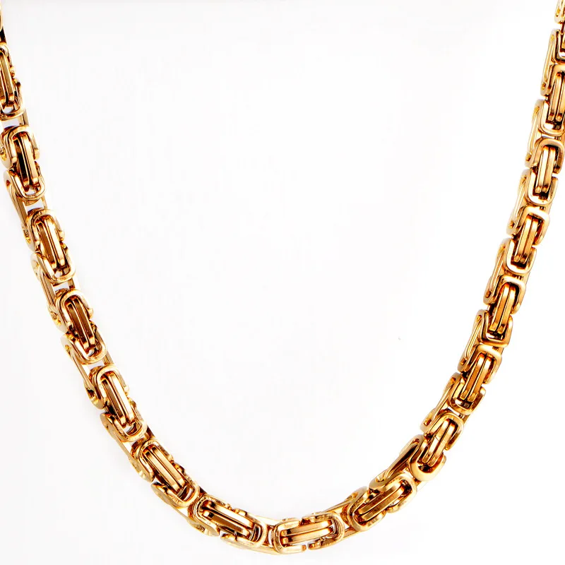 Stainless Steel Jewelry Necklace Golden Tone Chain Necklace Byzantine Flat Chain Jewelry Necklace
Stainless Steel Jewelry Necklace Golden Tone Chain Necklace Byzantine Flat Chain Jewelry Necklace
