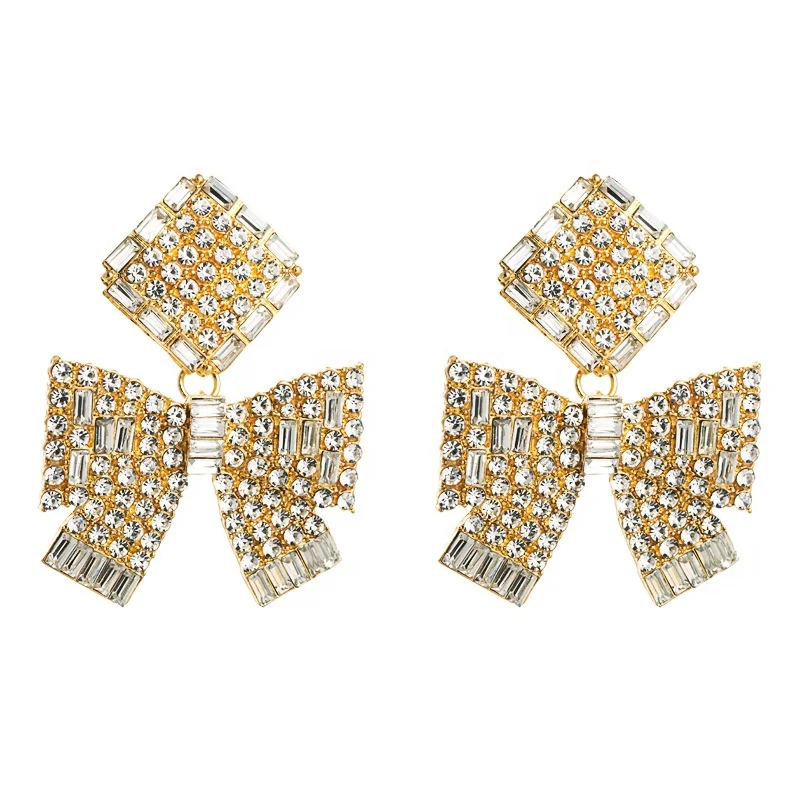 Shiny Rhinestone Bowknot Charm Dangle Earring Luxury Multi Flash Crystal Statement Drop Earring Woman Party Ear Jewelry, Picture shows
Shiny Rhinestone Bowknot Charm Dangle Earring Luxury Multi Flash Crystal Statement Drop Earring Woman Party Ear Jewelry, Picture shows