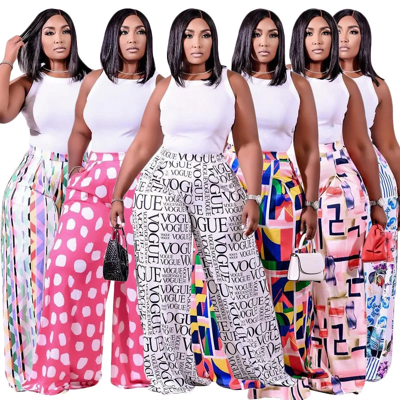best selling product Casual letters geometric flower print stretch waist plus size wide leg women's pants & trousers, Picture
best selling product Casual letters geometric flower print stretch waist plus size wide leg women's pants & trousers, Picture