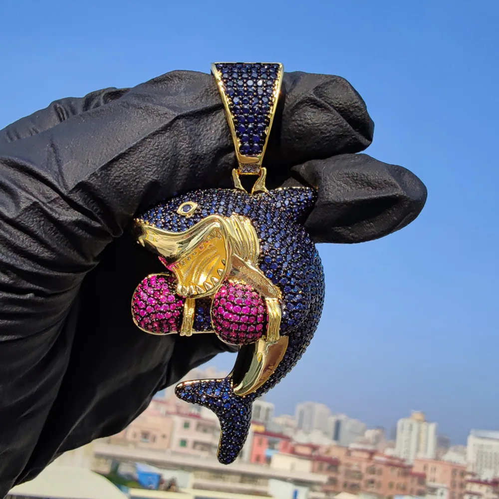 Custom Hip Hop Mens 6ix9ine Pendnat Jewelry Iced Out Bling AAAAA Cubic Zirconium Charm Shark Pendant, Picture
Custom Hip Hop Mens 6ix9ine Pendnat Jewelry Iced Out Bling AAAAA Cubic Zirconium Charm Shark Pendant, Picture