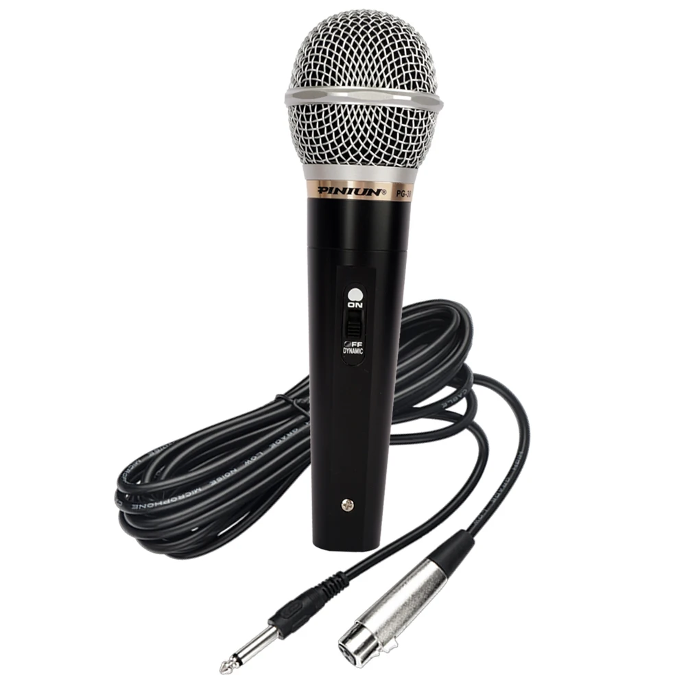 Professional handheld metal wired microphone karaoke conference stage microphone, Black
Professional handheld metal wired microphone karaoke conference stage microphone, Black