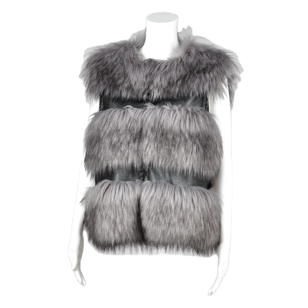 Women Winter Imitated Fox Fur Vest with Belt High Quality Thick Female Warm Waistcoat 
Women Winter Imitated Fox Fur Vest with Belt High Quality Thick Female Warm Waistcoat