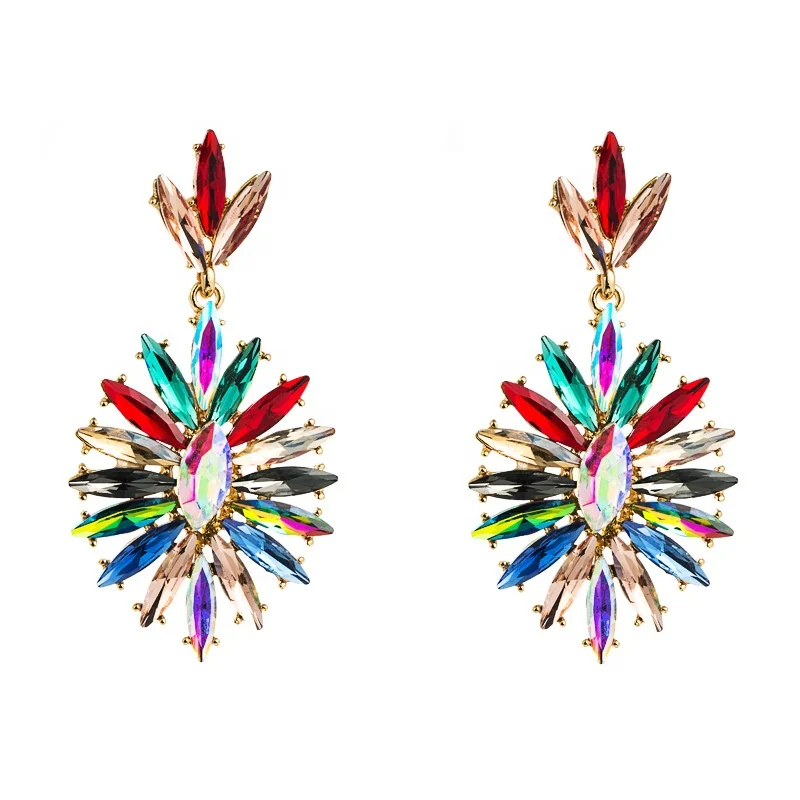 Geometric Colorful Statement Cool Crystal Earring For Women Bohemian Drop Earrings New Product Female Jewelry, Picture shows 
Geometric Colorful Statement Cool Crystal Earring For Women Bohemian Drop Earrings New Product Female Jewelry, Picture shows