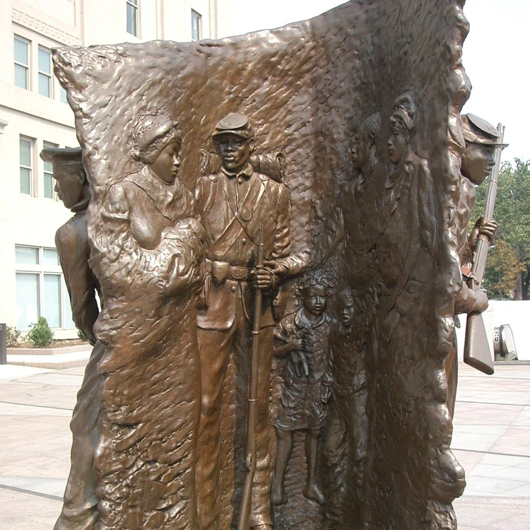 Vendita calda della fabbrica american civil war memorial statua di bronzo soldato scultura
