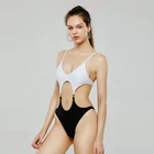 black white summer beach fashion sexy one piece swimsuit bikini
